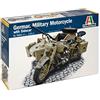 Italeri 7403 - German Milit.Motorcycle With Sidecar Model Kit Scala 1:9