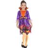 Rubie's Rubies Costume Vampiressa per bambina, Vestito stampato con colletto rialzato, Licenza Ufficiale, Vampiri, Vampires per Halloween, Carnevale, Cosplay e Feste
