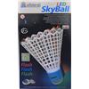alldoro 60056 LED Sky Ball circa 24 cm, volano gigante luminoso e lampeggiante, accessorio per set di volani, adatto a racchette da badminton e tennis XXL, batterie incluse, assortito in 3 colori