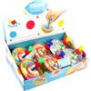 FLYPOP'S - Set di 6 Trottole - Giocattolo per Bambini - 030180PA - Multicolore - Plastica - Rotazione - Velocità - Regalo - Giocattolo per Bambini - 13 cm - A partire da 3 anni