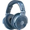 OneOdio ProC Bluetooth Cuffie senza fili e modalità cablata, 110 ore di utilizzo, cuffie audio con microfono, Hi-RES audio, cuscinetti in proteine morbide, extra bassi, comode e pieghevoli blu cielo