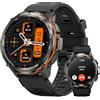 KOSPET TANK T3 Ultra Smartwatch Uomo, Orologio Militare Uomo con GPS, 5ATM Impermeabile, 1.43"Schermo HD AMOLED, 170+ Modalità Sport/Chiamata Bluetooth/Altitudine/Pressione/Bussola