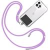 TBOC Cordino Catenella Laccio Strap Porta Cover [Malva] con Toppa di Fissaggio [Nero] per Telefono Cellulare da Collo - Tracolla Catenina con cordini Accessori Telefoni Universale Laccetti