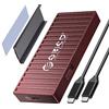 ORICO Case M.2 NVMe Adattatore, Senza Attrezzi USB3.2 Gen2 10Gbps USB C Esterno per Custodia Disco Rigido Lettore per M2 2230/2242/2260/2280 NVMe M/B&M Key SSD con UASP, SMART (rosso)