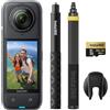 Insta360 X4 Pack No Drone - Action Cam 360° 8K Impermeabile, Video Grandangolari in 4K, Effetto selfie stick invisibile. Protezioni Lenti Rimovibili, Autonomia Batteria 135 min