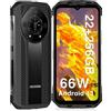 DOOGEE S110 Rugged Smartphone, 22GB RAM+256GB ROM, 10800mAh, 66W Ricarica Rapida, Android 13 Telefono Indistruttibile, 6,6 FHD+ 120Hz 50MP Fotocamera Smartphone Rugged OTG/GPS/NFC/ IP68/ IP69K