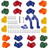 KINSPORY Prese Arrampicata Bambini, 20 Pezzi Prese d'arrampicata per pareti, Colorati, Incluso Materiale di Fissaggio, con Set di Viti