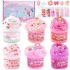 LAWOHO 6 Confezioni Kit Slime Rosa - Cloud Slime, Butter Slime e Clear Slime, Slime croccante per bambini con aggiunte, Bomboniere per feste Slime per ragazze e ragazzi, 360ml Slime per bambini (Picnic)