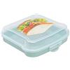 QILZO® Porta sandwich, porta pranzo, spuntino, Take Away, contenitore riutilizzabile senza BPA, 14,8 x 14,8 x 4,25 cm