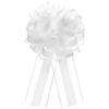 QUARKZMAN 10pz 20cm Fiocchi Regalo Tirante Grande in Organza Fiocco Confezioni Regalo Nastro per Cesti Auto Matrimonio Regali Fiocco di Natale, Bianco