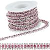 GORGECRAFT 3.3 Iarda 3 File Catena con Strass in Cristallo Base Argento Diamante Perline Artiglio Coppa Catena Chiusa Rifinitura Rotolo Strisce di Applicazione per Creazione di Gioielli Artigianato