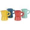 Balvi Set tazzine da Cafè Moka Colore Multicolor 4 tazzine Colorate a Forma di Moka Ceramica 8,5x8,6X