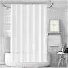 LUKDUNG Tenda da bagno 180 x 180 cm, antimuffa, tenda per vasca da bagno e doccia, in tessuto impermeabile e lavabile, PEVA Shower Curtain con 12 anelli, colore bianco