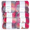 Gründl Lana Spectra - Lana spessa per infeltrimento in lavatrice - Filato per maglieria - Morbido e delicato sulla pelle - 100% lana vergine - 100 g / 100 m - spessore 8 - 9 - cabernet multicolore