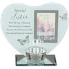 Widdle Gifts Ltd Portacandele in vetro Memorial - Sister 9064, bianco