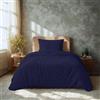 Komfortec Biancheria da letto premium super soft 2 pezzi copripiumino 135x200 cm + federe 40x80 cm, 100% microfibra spazzolata, blu