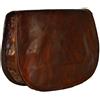 fatto a mano Borsa donna 16" vintage vera pelle marrone tracolla fatta a mano
