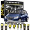 BMT xms 19pz Kit luci interne a LED di ricambio per Benz Classe A W169 Hatchback 2005-2012, 6000K Bianco brillante