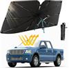 ZDQC Parasole e auto Ombrello, 145X84 cm, portatile e pieghevole per parabrezza auto (XL), per parabrezza