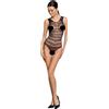 Passion BS086 - body strisce trasparenti (nero) - S-L