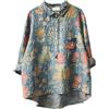 Uwdiohq Early Prime Big Deal Camicia a Maniche Lunghe in Cotone e Lino Casual da Donna con Collo a Bavero Stampato con Floreale Caratteristiche: Camice Lavoro Maniche Lunghe B I Miei Ordini Offerta