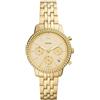 Fossil Neutra Orologio per donna, movimento cronografo con cinturino in acciaio inossiperbile o in pelle, Tono oro