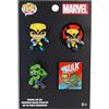 Funko Loungefly Pop! 4PKPN: MARVEL - Wolverine - WOLVERINE 50TH ANNIVERSARY COMIC ACTION - X-Men Spille Smaltate - Spilla da Collezione Carina - per gli Zaini & Borse - Idea Regalo - Comic Books Fans