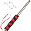 Qiuboluny 2.5M Telescopico Hand Flag Poles con Clips Portable Flag Pole Luce Espandibile Tour Guide in Acciaio Inox Banner Flag Pole Pointer per l'insegnante con Maniglia Antiscivolo (Rosso)