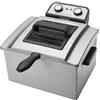 PROFICOOK - Friggitrice doppia PC-FR 1038 in acciaio inox A 3 Cestelli Da 5 Litir 3000W Colore Nero /argento - SPEDIZIONE GRATUITA