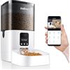 Balimo Distributore Automatico Cibo Gatti con Telecamera 1080P, 2.4G WiFi Dispenser Crocchette Gatto, 4L Distributore Automatico Cibo Cani con APP Video Audio Visione, Da 1 a 8 pasti al giorno