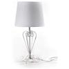 GICOS IMPORT EXPORT SRL Lampada lumetto da tavola abat-jours bianca struttura in metallo 18 * 36 cm arredo shabby chic WXP-778797