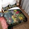 MeeTe Set di Copriletto in Puro Cotone per Tartarughe Ninja Mutanti per Adolescenti, Copripiumino per Lenzuolo Ispessito, Biancheria da Letto 3 Pezzi (Tartarughe 02,Matrimoni(200x200cm))