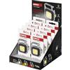 EMOS Mini lampada da lavoro a LED con 7 modalità di luce, piccola lampada da zaino ricaricabile, impermeabile, lampada da officina con magnete/supporto/clip, lampada a batteria antiurto per emergenza,