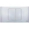 C.R. Smart Solutions Placca doppio tasto cromata | Smile per cassetta Fusion
