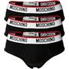 MOSCHINO Slip Tripack V1A11393 4300 0555 (IT, Testo, S, Regular, Regular, Nero)