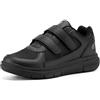 FitVille Scarpe Uomo Extra Larghe Sneakers Regolabili con Chiusura a Strappo, Ideali per Piedi Sensibili Nero 50 EU X-Larga