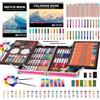 KINSPORY 139 pezzi valigetta colori bambina, pittura valigetta per bambini, Set per disegno, kit disegno acquarellabili bambini (Rosa)