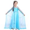 URAQT Vestito Principessa Bambina, Blu Principessa Vestito di Maniche Lunghe, Carnevale Abito Vestito Fiocco di Neve per Natale, Halloween(130cm)