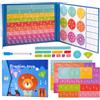 YAOZUP Montessori Magnetic Book Fraction, Gioco Delle Frazioni, Frazione di Piastrelle e Cerchi Magnetici, Giocattoli Educativi Frazioni, Giocattolo Matematico Montessori, età 7+