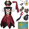 Spooktacular Creations Costume da Pirata per Bambini, Abito da Principessa Bucaniere per Ragazze, Festa a Tema Halloween e Giochi di Ruolo-M