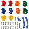 KINSPORY Prese Arrampicata Bambini, 10 Pezzi Prese d'arrampicata per pareti, Colorati, Incluso Materiale di Fissaggio, con Set di Viti