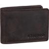 STILORD 'Jay' Mini Portafoglio Uomo Pelle Borsellino Blocca RFID Pelle Portamonete Vintage Elegante Porta Carte Sicuro Protezione NFC Cuoio Genuino, Colore:marrone scuro