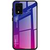 HAOYE Cover per Samsung Galaxy Note 10 Lite/A81 Cover, Custodia in Vetro a Colori Sfumato, Vetro Temperato AntiGraffio Back Cover + Bordo in Silicone Morbido TPU Protettiva Case Cover(4)