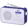 Trevi DAB 7F92 R Radio Portatile Digitale, Display Dot Matrix ad Alta Leggibilità, Orologio con 2 Sveglie Programmabili, Batteria Ricaricabile al Litio, Blu