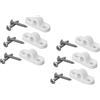 MULTIBROS Occhielli Tenda da Sole per Roulotte e Camper - Set 6 | Occhielli da parete in plastica resistente UV, montaggio a vite, 12 viti incluse - per tenda parasole