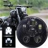 DREAMIZER Faro Led Moto da 5.75 pollici Omologato con DRL Bianco Angel Eye Indicatore Ambra Compatibile con Harley Road King Street Glide Softail Electra Glide J-eep Wrangler JK TJ