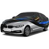 Holthly Telo Copriauto da Esterno, Holthly 10 Strati Telo Copri Auto Felpato 100% Impermeabile, Copertura Auto Adatta per Berlina Audi A8, Mercedes S Class, BMW 7 Serie, Porsche Panamera,ecc. 3XXL