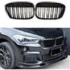 Gangying F48 F49 Griglia Anteriore per BMW X Serie X1 F48 F49 Radiatore Griglia a Doppia Lamella in ABS Nero Lucido 2016 2017 2018 2019