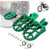 Runfarr Pedane Moto,Pedalina Poggiapiedi Moto Pedane in lega di Alluminio CNC per Surron Light Bee X160 X260 Talaria Sting MX3/R MX4 X3/CRF150F CRF230F 03-19/E Ride Pro S SS 2.0 3.0 Verde