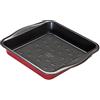 PRESTIGE Disney Bake with Mickey Mouse - Teglia quadrata per torte, antiaderente, 22,9 cm, in acciaio al carbonio, colore: rosso e nero